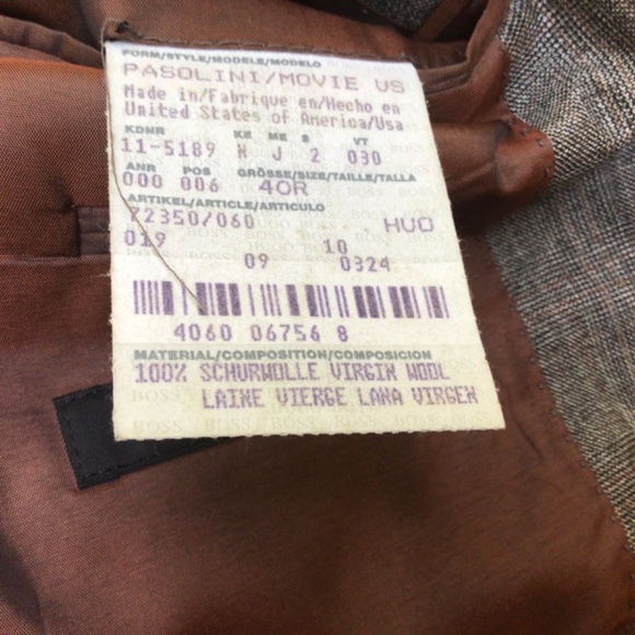 HUGO BOSS PLAID SPORT JACKET Super 120 wool 40R very good condition - Picture 4 of 9